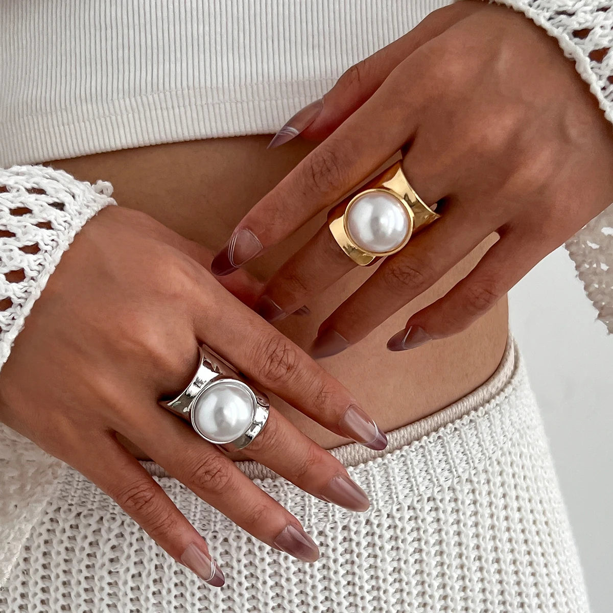 Anel Elegante com Pérola