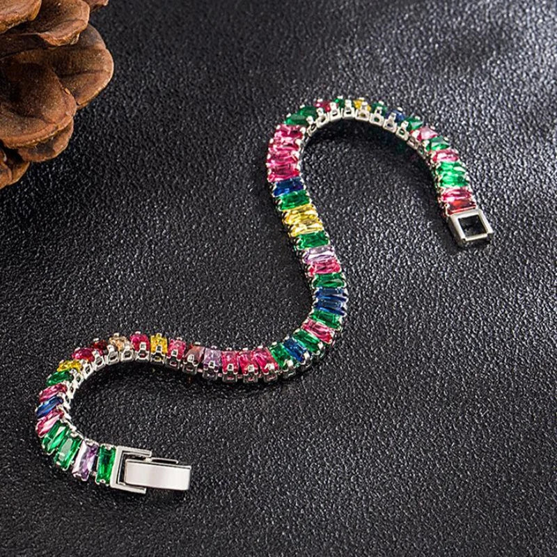 Pulseira Colorida de Prata 925