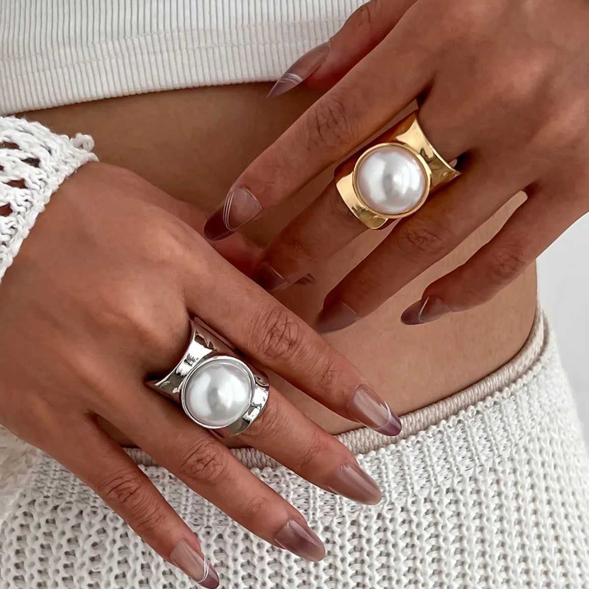 Anel Elegante com Pérola